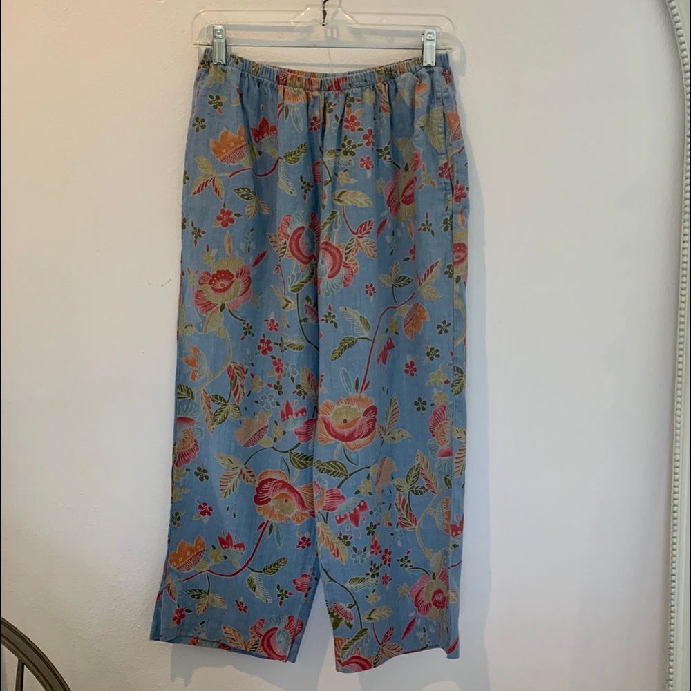 Habitat Linen Floral Cropped Pant